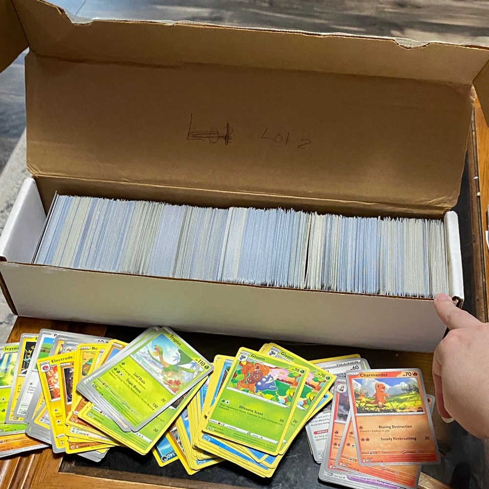 Pokémon bulk around 1,100 cards